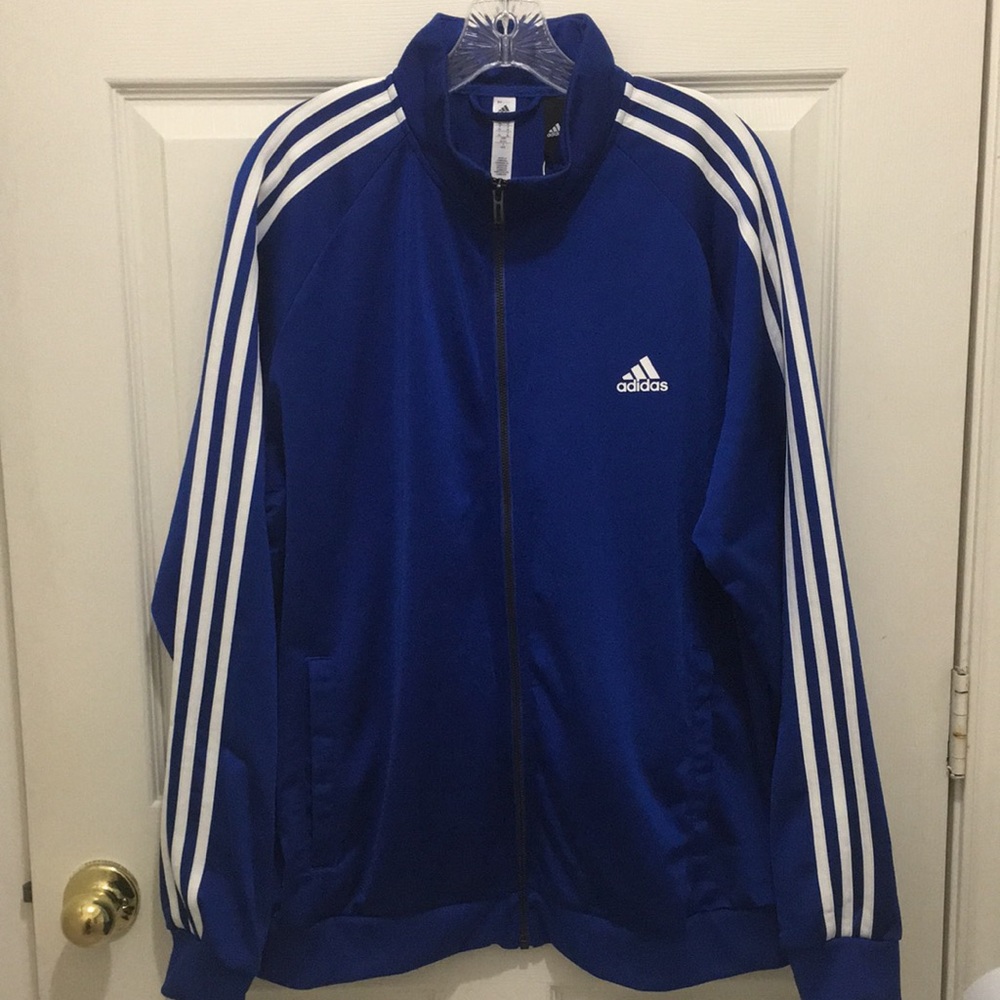 Adidas Tracksuit Jacket Royal Blue sweatsuit warmup jogging track sweat suit NWT